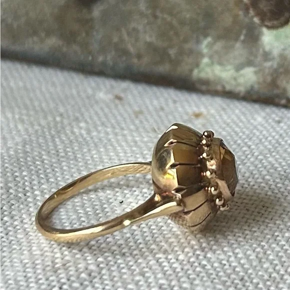 Antique/Vintage 14k Citrine Ring - Picture 12 of 16